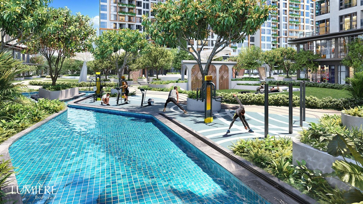 Cuộc sống “resort tại gia” với tiện ích nội khu riêng tư ở LUMIÈRE Boulevard.