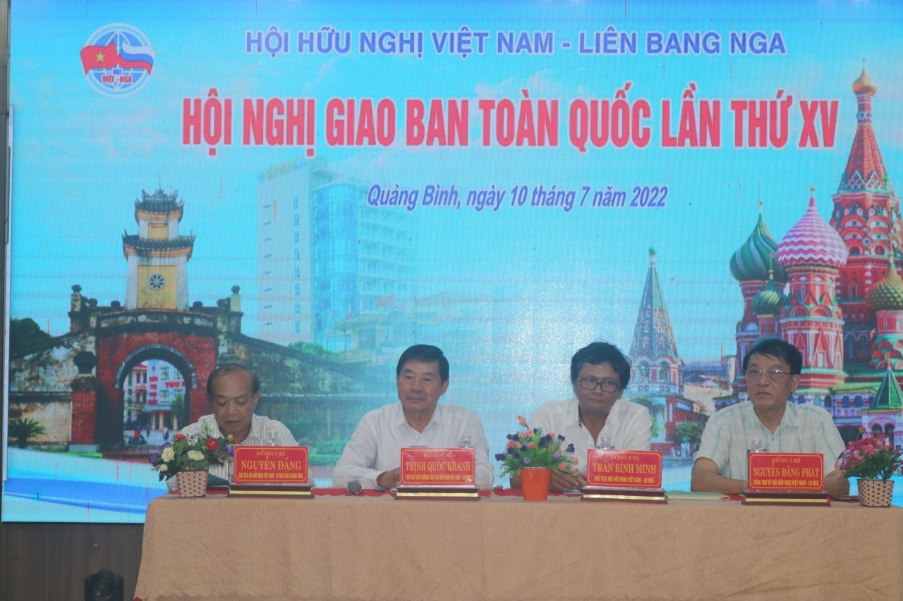 hội nghị giao ban toàn quốc lần thứ XV của Hội hữu nghị Việt - Nga. Ảnh: 