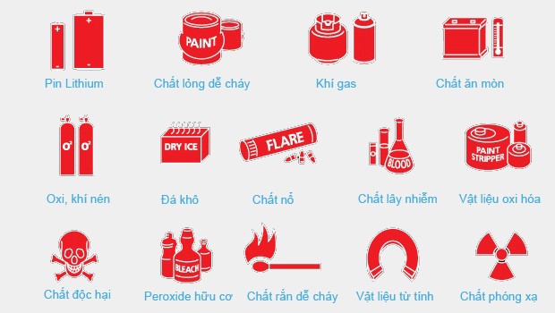 Những vật dụng không được phép mang lên máy bay