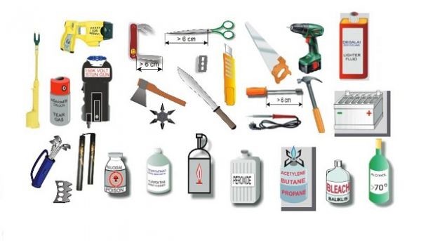 Những vật dụng không được phép mang lên máy bay