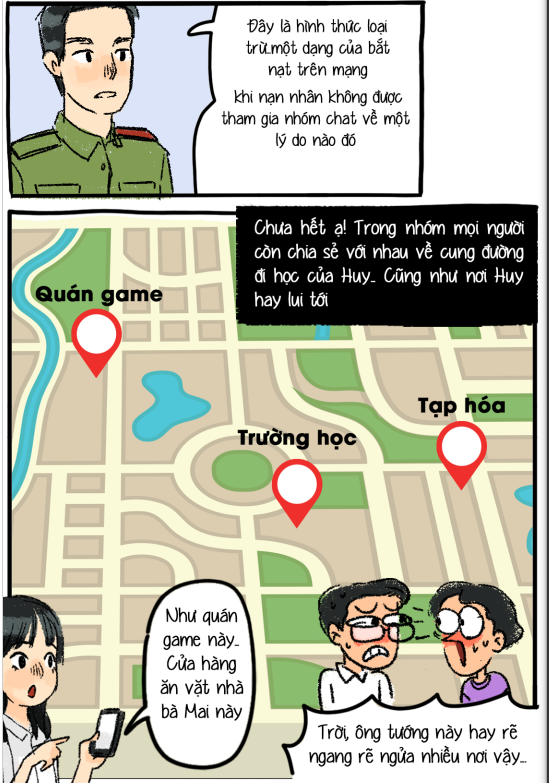 Truyện tranh về chống bắt nạt trẻ em trên môi trường mạng