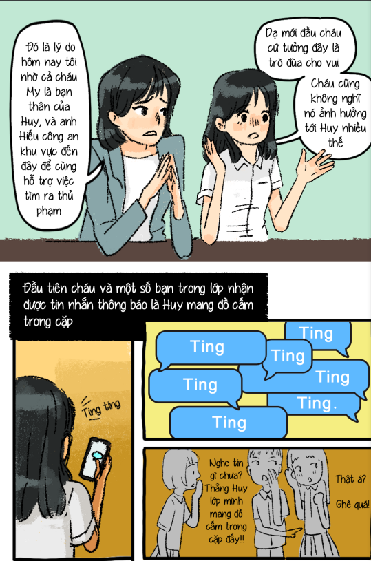 Truyện tranh về chống bắt nạt trẻ em trên môi trường mạng