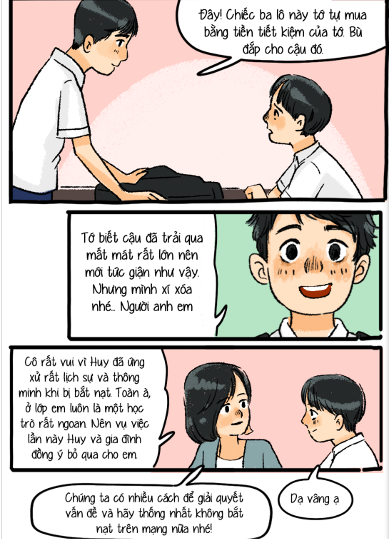 Truyện tranh về bảo vệ trẻ em trên môi trường mạng: bắt nạt trên môi trường mạng
