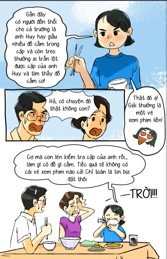 Truyện tranh về chống bắt nạt trẻ em trên môi trường mạng