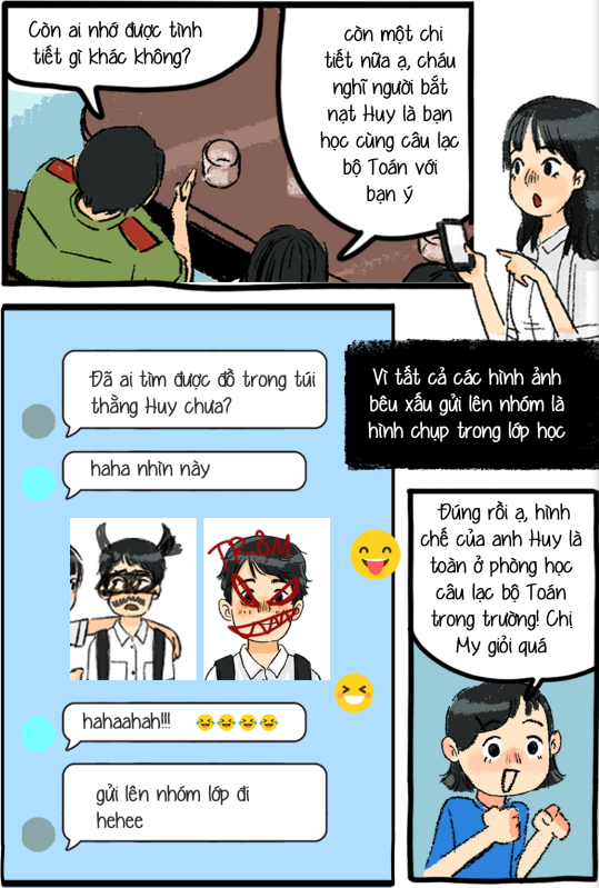 Truyện tranh về chống bắt nạt trẻ em trên môi trường mạng