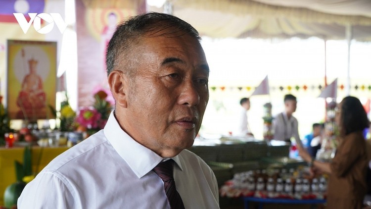Ông Hà Văn Cảnh, Chủ tịch Hội Người Việt Nam tỉnh Xiengkhuang (Ảnh: VOV).