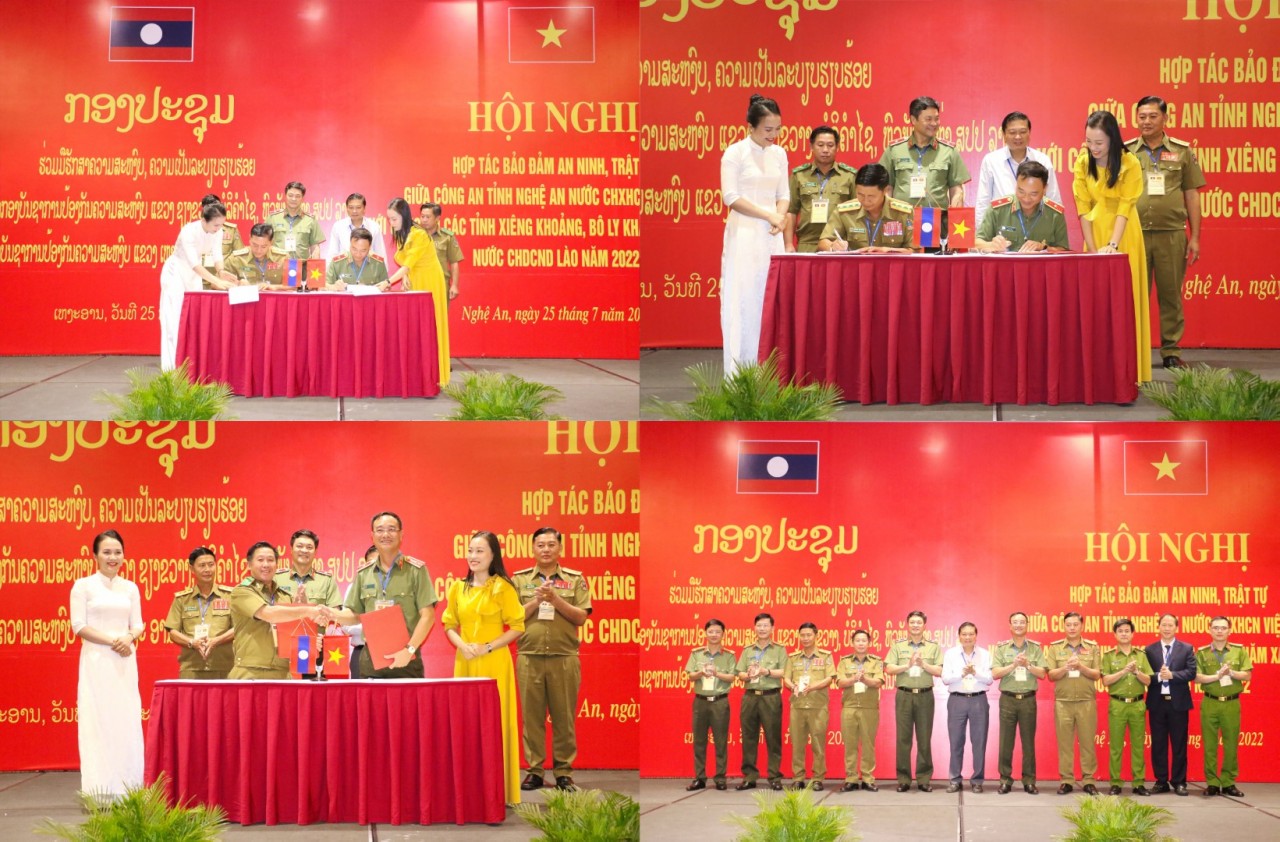 Nghệ An và 03 tỉnh nước bạn Lào tăng cường quan hệ hữu nghị, hợp tác bảo đảm an ninh trật tự