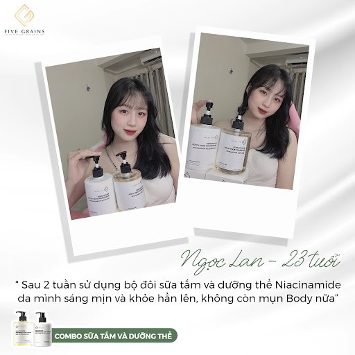 8 lý do bạn nên “sở hữu” bộ đôi sữa tắm và sữa dưỡng thể Niacinamide của nhà Five Grains