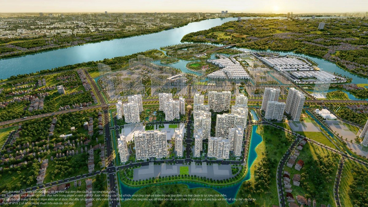 Toàn cảnh dự án The Origami trong lòng đại đô thị Vinhomes Grand Park.