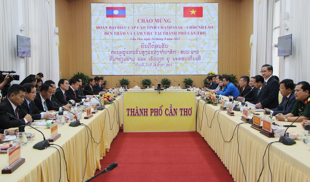TP Cần Thơ và tỉnh Champasak (Lào) đẩy mạnh hợp tác đa lĩnh vực