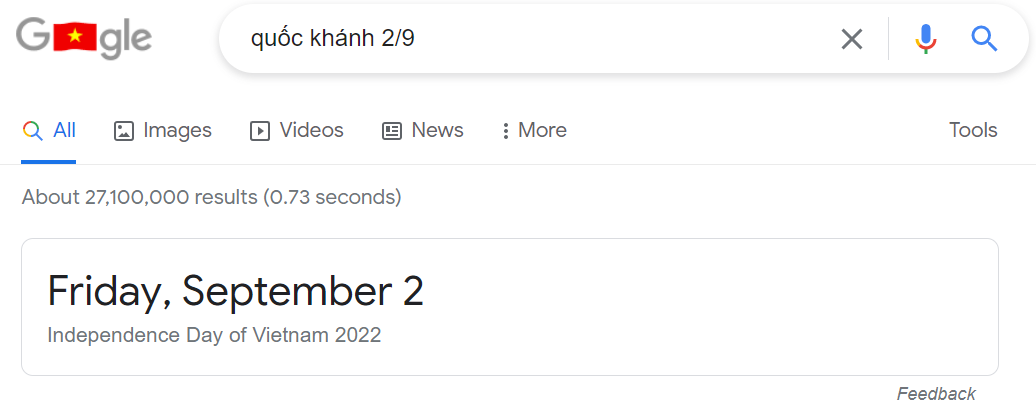 Google mừng Quốc khánh 2/9 với hình tượng chim Lạc