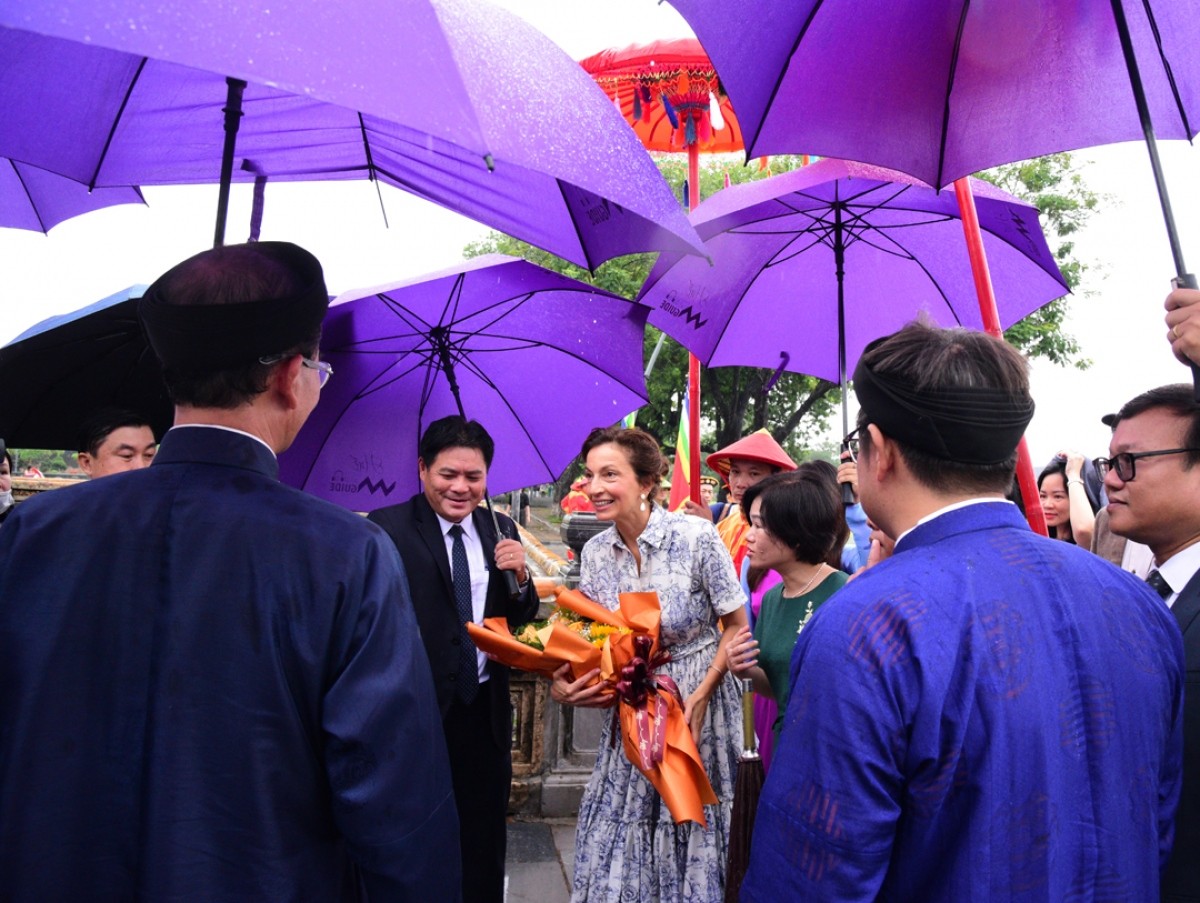 Giám đốc Audrey Azoulay: Thật tuyệt vời khi được ở lại trong không gian Đại nội Huế