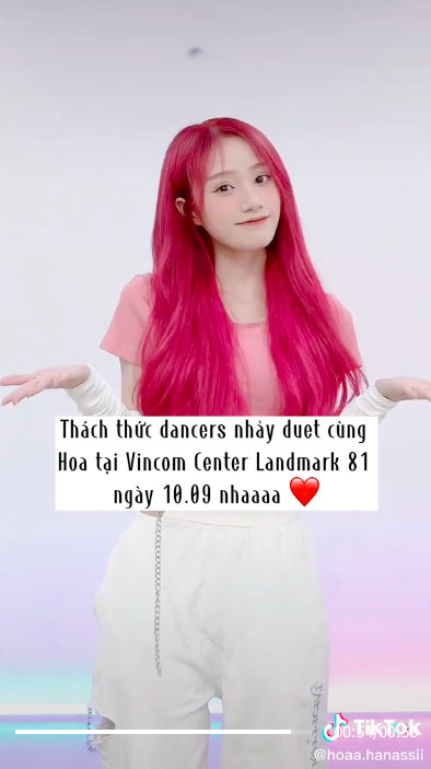 TikToker “triệu views” Đào Lê Phương Hoa “thách thức” các GenZ đam mê nhảy múa tới Vincom Center Landmark 81 tham gia vào thử thách nhảy Live Audition realtime lần đầu tiên có mặt tại Việt Nam.