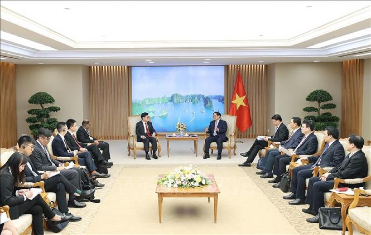 Thủ tướng Phạm Minh Chính tiếp Phó Thủ tướng Singapore Vương Thụy Kiệt