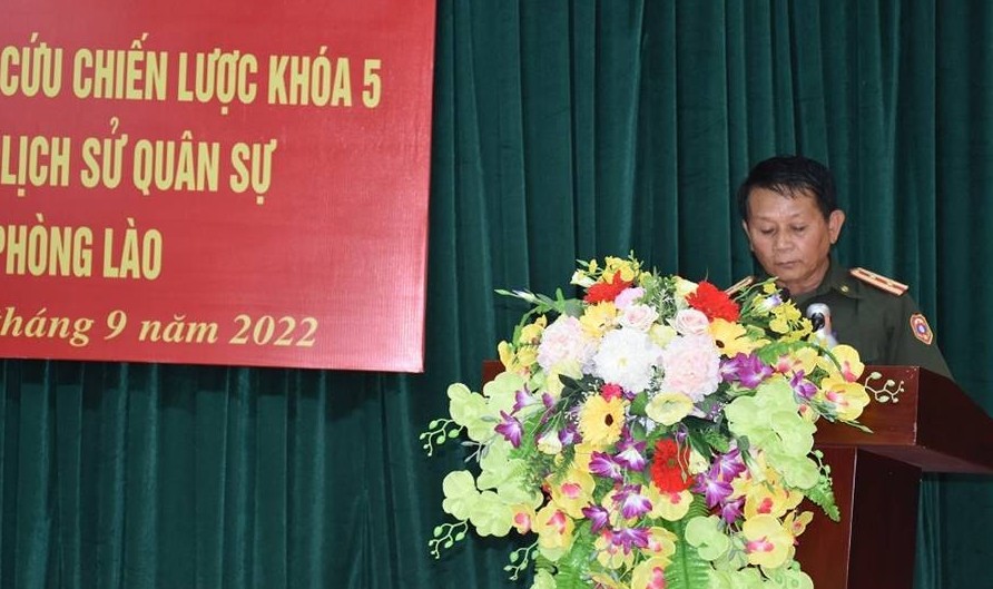 Khai giảng lớp tập huấn nghiên cứu chiến lược quân sự khóa 5 cho quân đội Lào