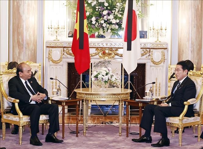 Chủ tịch nước Nguyễn Xuân Phúc hội kiến Chủ tịch Hạ viện Nhật Bản