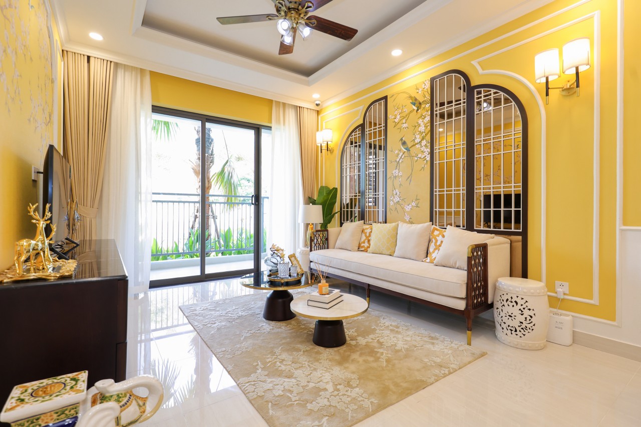 Không gian rộng thoáng trong căn hộ Hanoi Melody Residences.