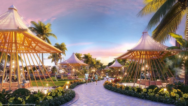Các lều BBQ phong cách vườn thượng uyển đẳng cấp tại Paradise Bay mang lại trải nghiệm tiệc tối bên bờ biển.