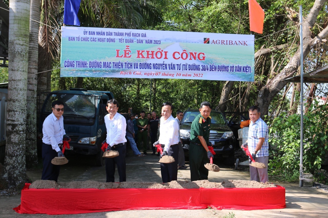 Công đoàn Agribank hỗ trợ 6 tỷ đồng làm đường giao thông tại TP Rạch Giá, Kiên Giang