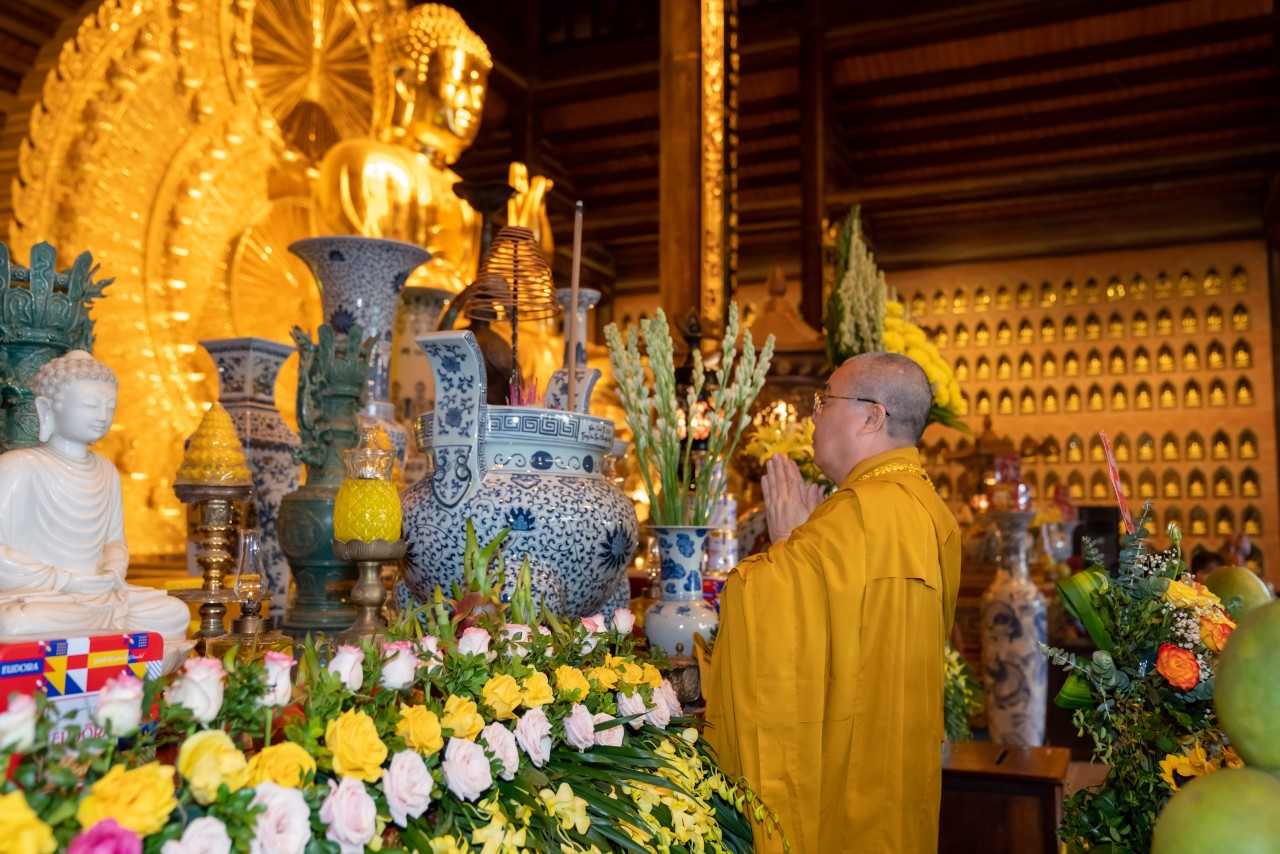 Toàn cảnh Lễ cầu Quốc thái dân an, hoà bình thế giới tại chùa Bái Đính