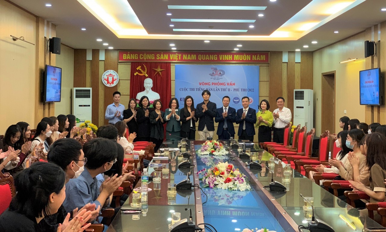 30 thí sinh tham dự chung kết Cuộc thi tiếng Hàn Quốc lần thứ II - Phú Thọ năm 2022