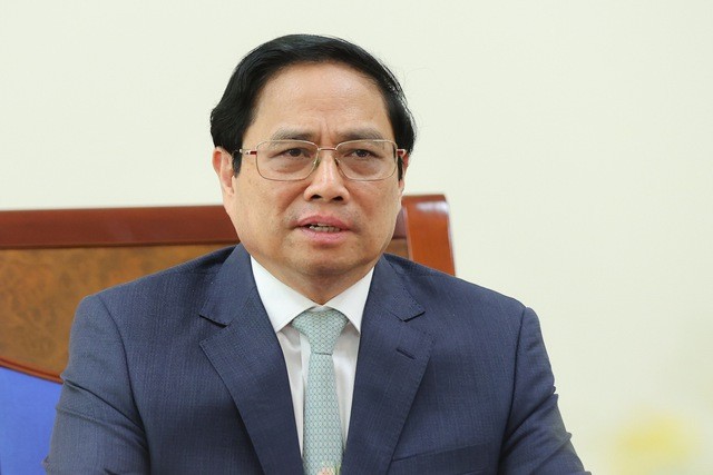 Thủ tướng Phạm Minh Chính đề nghị phía Australia tiếp tục hỗ trợ kỹ thuật và mở cửa thị trường hơn nữa cho hoa quả tươi và thủy sản của Việt Nam (Ảnh: VGP/Nhật Bắc).