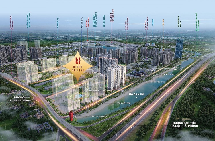 Tâm điểm thượng lưu – The Metropolitan nằm tại ví trí tâm mạch tại Vinhomes Ocean Park. Nơi cửa ngõ của đi vào siêu quần thể đô thị biển 1200ha