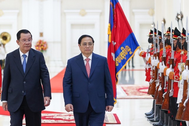 Chùm ảnh: Lễ đón chính thức Thủ tướng Phạm Minh Chính thăm Campuchia Chùm ảnh: Lễ đón chính thức Thủ tướng Phạm Minh Chính thăm Campuchia