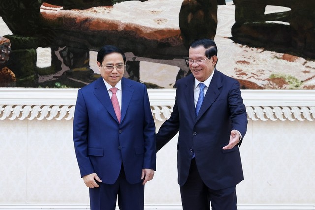 Chùm ảnh: Lễ đón chính thức Thủ tướng Phạm Minh Chính thăm Campuchia Chùm ảnh: Lễ đón chính thức Thủ tướng Phạm Minh Chính thăm Campuchia