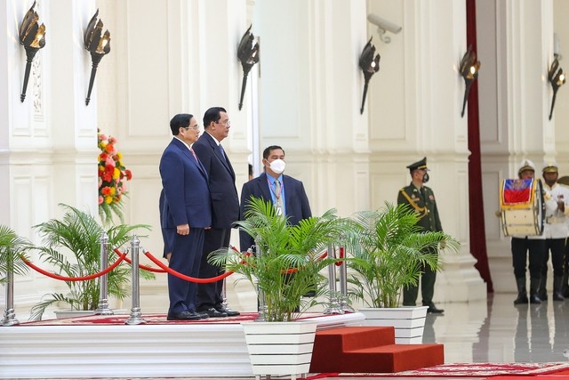 Chùm ảnh: Lễ đón chính thức Thủ tướng Phạm Minh Chính thăm Campuchia Chùm ảnh: Lễ đón chính thức Thủ tướng Phạm Minh Chính thăm Campuchia