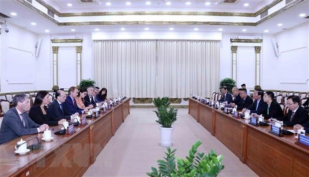 Quang cảnh buổi tiếp. (Ảnh: Xuân Khu/TTXVN)