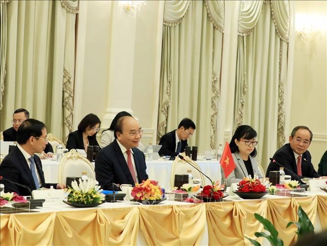Chủ tịch nước Nguyễn Xuân Phúc hội đàm với Thủ tướng Thái Lan Prayut Chan-o-cha