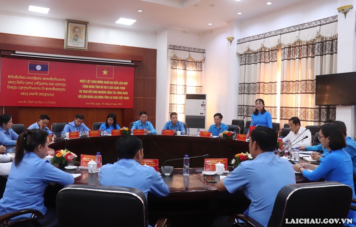 Quang cảnh buổi làm việc (Ảnh: laichau.gov.vn).