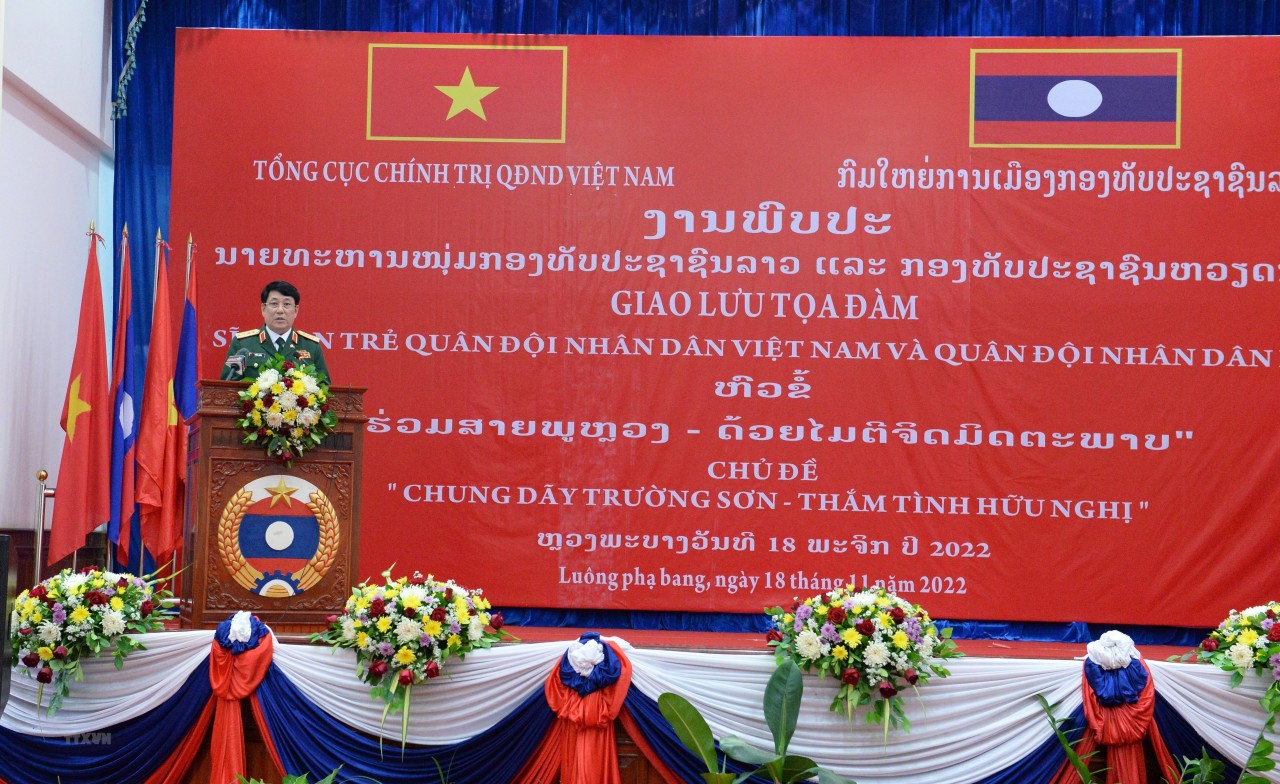 Giao lưu tọa đàm Sỹ quan trẻ Quân đội Nhân dân Việt Nam-Lào | Chính trị | Vietnam+ (VietnamPlus)