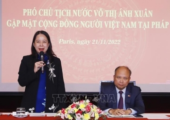 Phó Chủ tịch nước Võ Thị Ánh Xuân gặp gỡ cộng đồng người Việt tại Pháp
