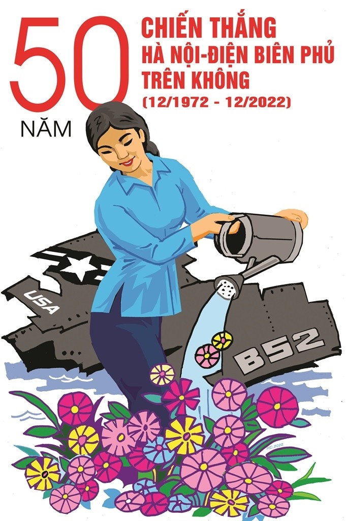 Phát hành 68 tranh cổ động kỷ niệm 50 năm Chiến thắng Hà Nội - Điện Biên Phủ trên không