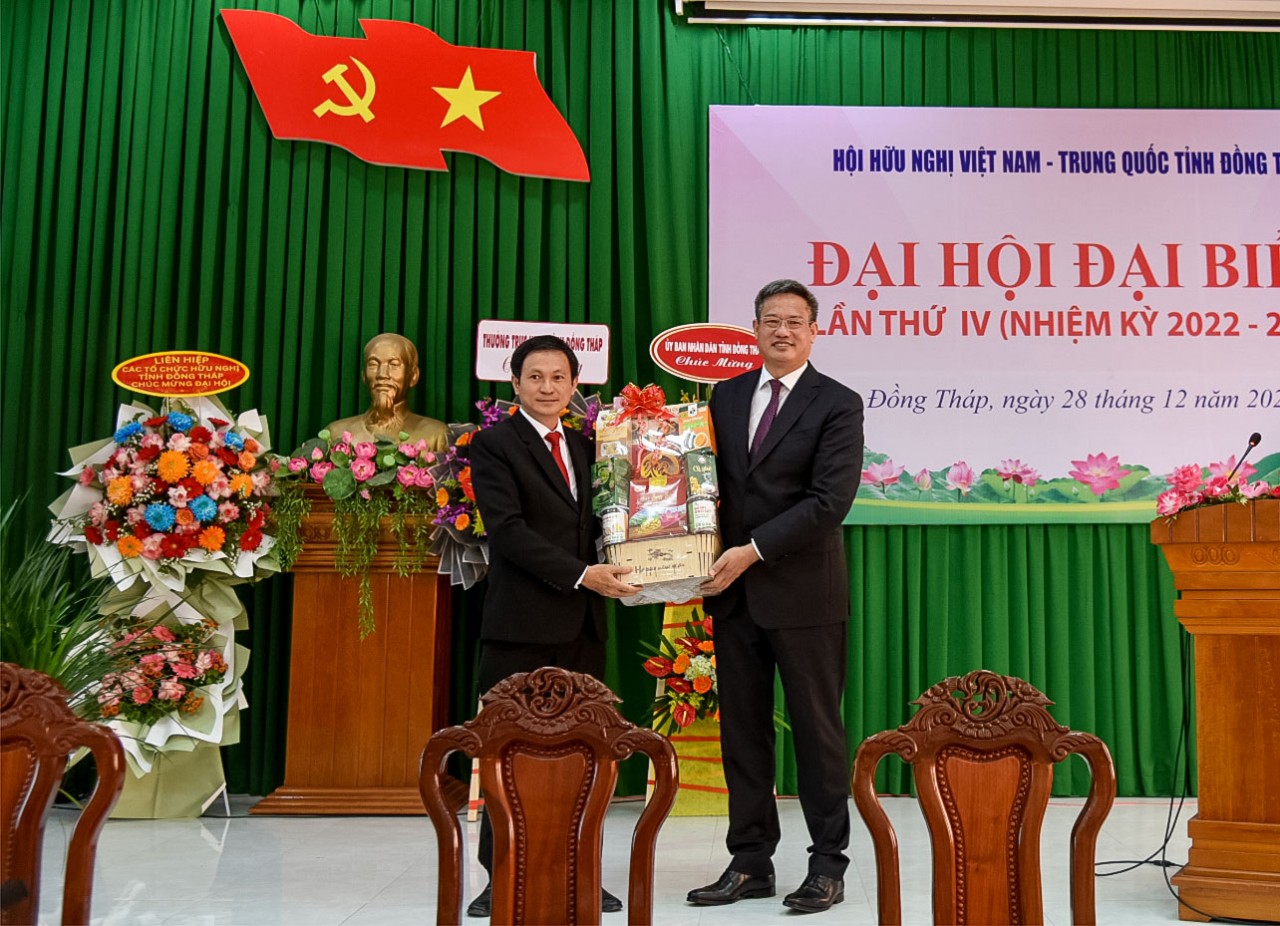 Ông Hồ Văn Thống được bầu giữ chức Chủ tịch Hội hữu nghị Việt Nam - Trung Quốc tỉnh Đồng Tháp
