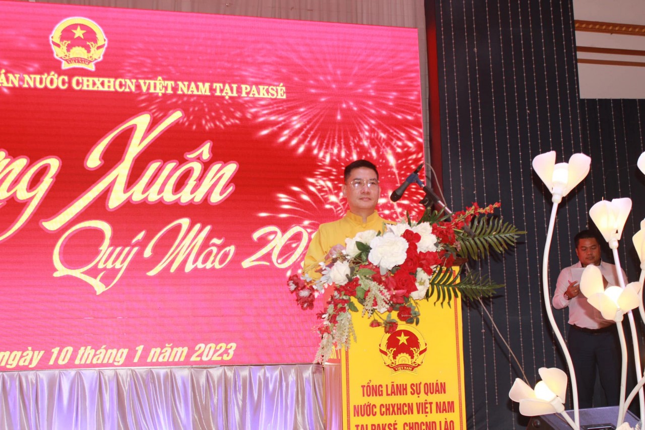 Kiều bào tại 4 tỉnh Nam Lào vui tết Cộng đồng năm 2023
