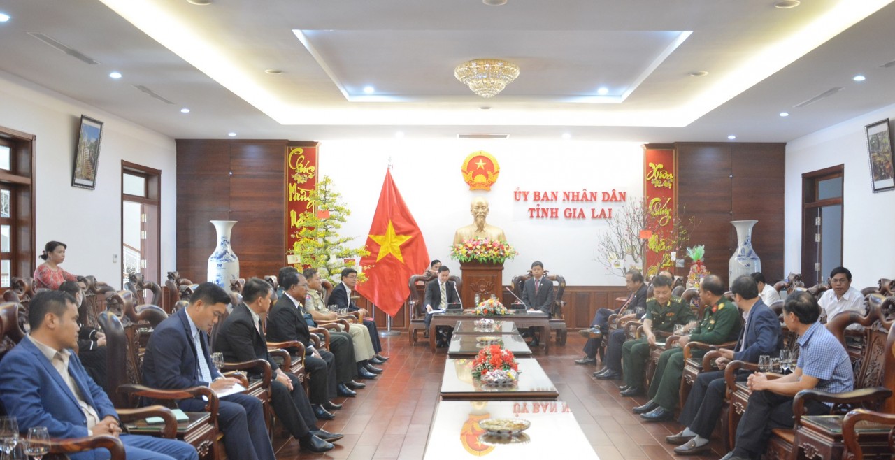 Đại diện hai tỉnh của Campuchia chúc Tết lãnh đạo và nhân dân tỉnh Gia Lai