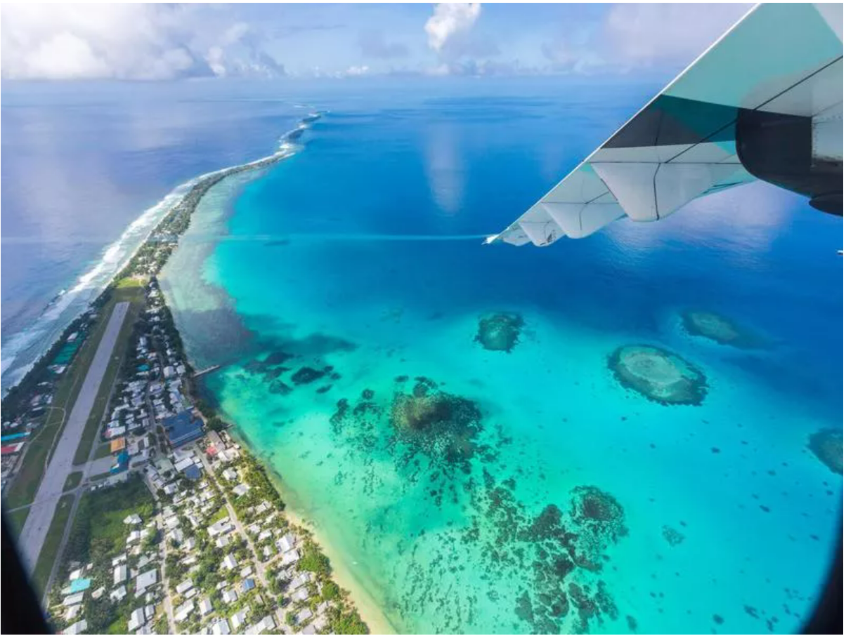 Quốc đảo Tuvalu nhìn từ máy bay (Ảnh: Getty Images).