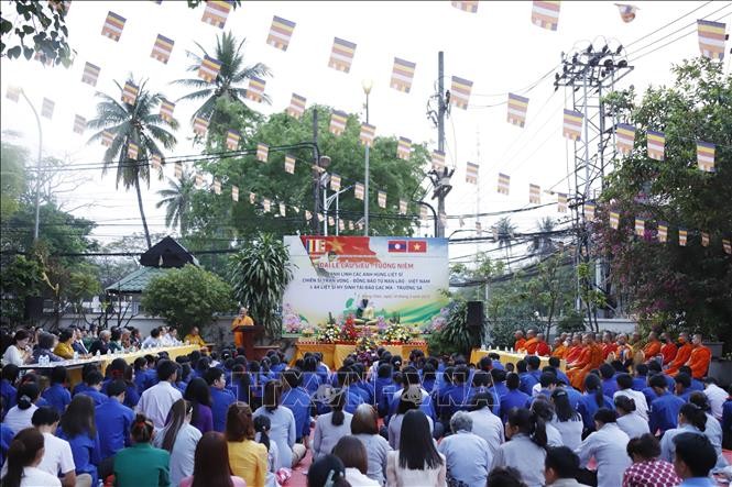 Đại lễ cầu siêu tại Chùa Phật tích ở Lào tưởng niệm 64 chiến sĩ hy sinh anh dũng bảo vệ Gạc Ma