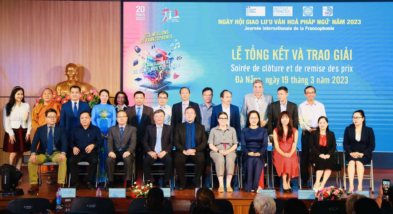 Các đại biểu tham gia Lễ tổng kết Ngày hội Giao lưu văn hóa Pháp ngữ 2023 (Ảnh: Thu Vân)