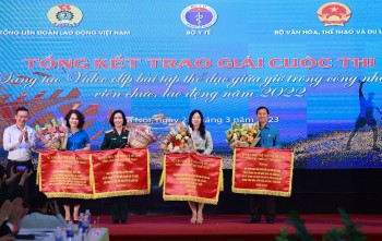 Người lao động lan tỏa năng lượng tích cực nhờ tập thể dục