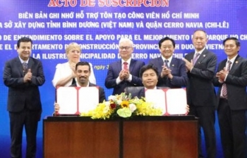 Chile hỗ trợ Bình Dương tôn tạo công viên Hồ Chí Minh