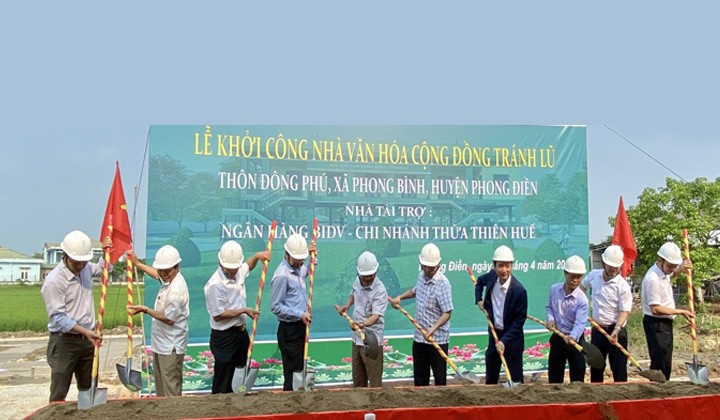 Thừa Thiên Huế khởi công xây dựng 2 công trình nhà văn hóa cộng đồng tại huyện Phong Điền