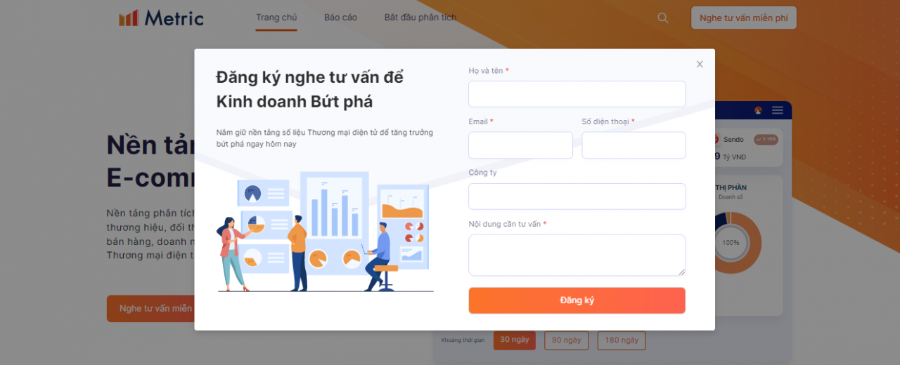 Metric.vn - Phần mềm phân tích số liệu thương mại điện tử