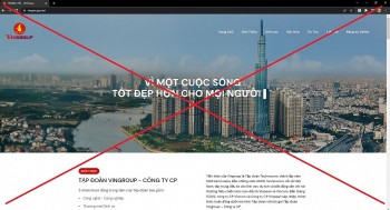 Xuất hiện tình trạng giả mạo website của Tập đoàn Vingroup và các công ty thành viên