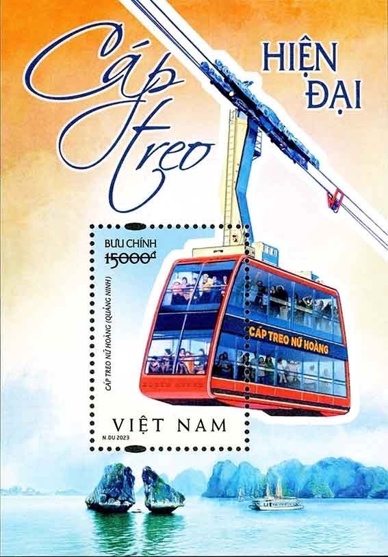 Mẫu blốc “Cáp treo Nữ Hoàng (Quảng Ninh)”.