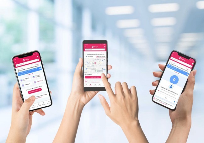 Ứng dụng Medigo trên smartphone.