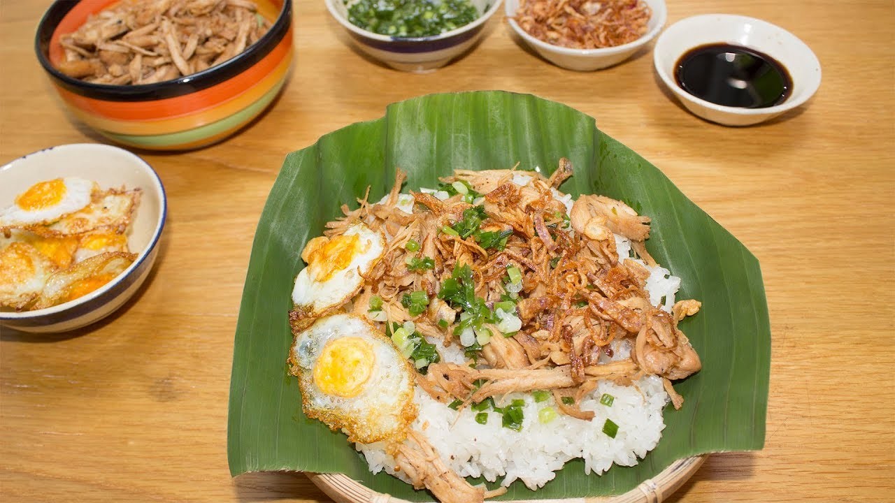 Món xôi gà (Ảnh: gachaybo.com).
